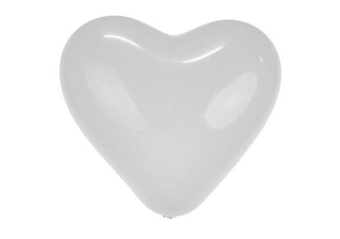 Herzballon WEISS - Breite 40 cm