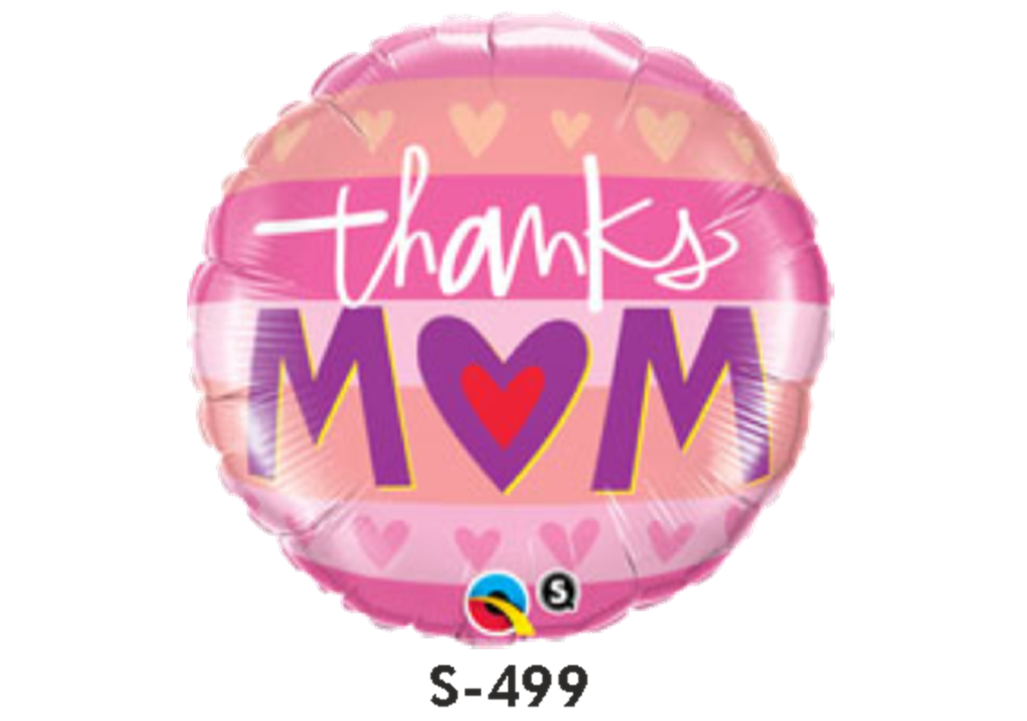 Folienballons Thanks Mom ⌀ 38 cm