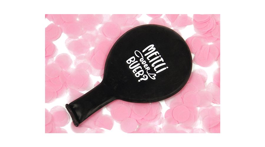Gender Reveal Ballon Meitli Ø 55 cm mit Konfetti ROSA (einzel verpackt / ungefüllt)