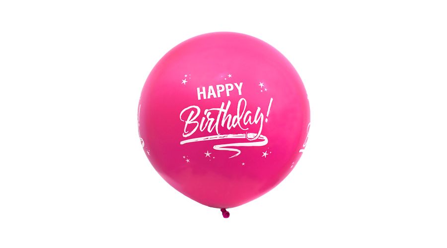 Riesenballon Geburtstag pink Ø 75cm
