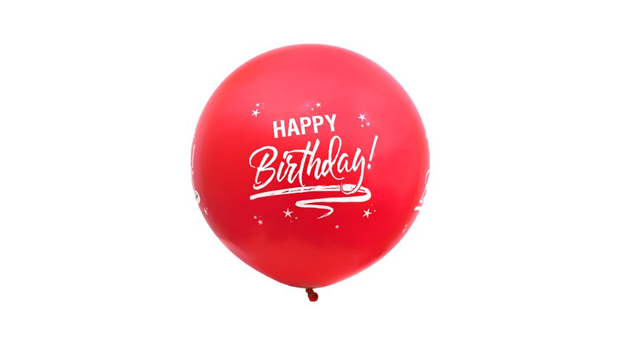 Riesenballon Geburtstag rot Ø 75cm