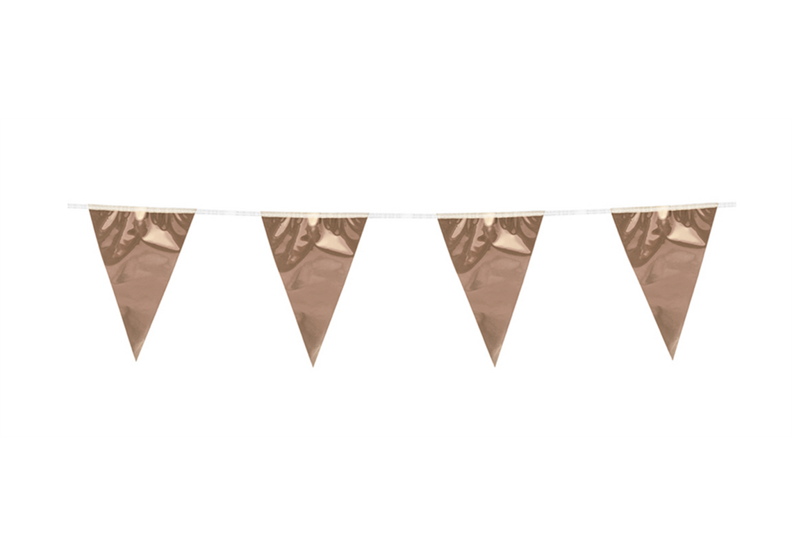 Wimpelkette 10m metallic rosa-gold