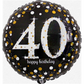 Folienballon Geburtstag / Happy Birthday 40 Ø 38 cm