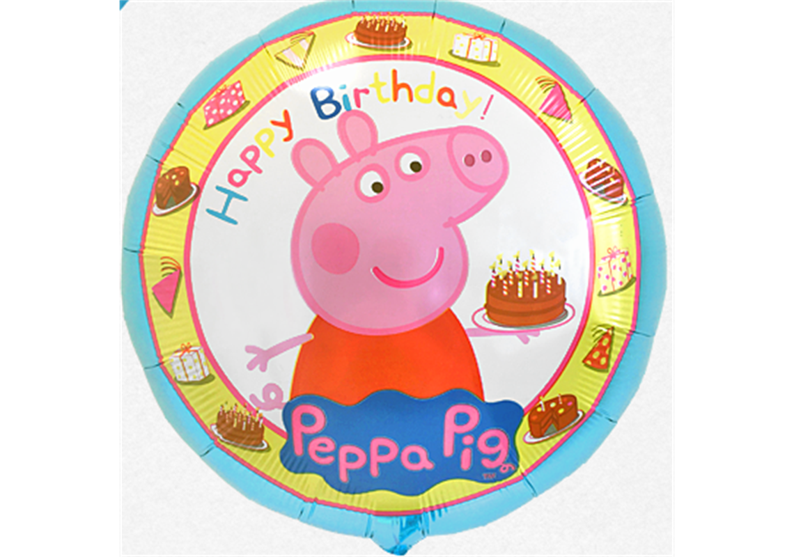Folienballon Geburtstag / Happy Birthday Peppa Pig Ø 38 cm