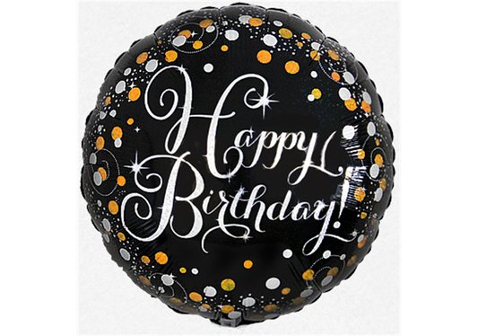 Folienballon Geburtstag / Happy Birthday elegant Ø 38 cm