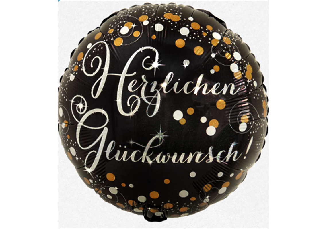 Folienballon Geburtstag / Herzlichen Glückwunsch Ø 38 cm