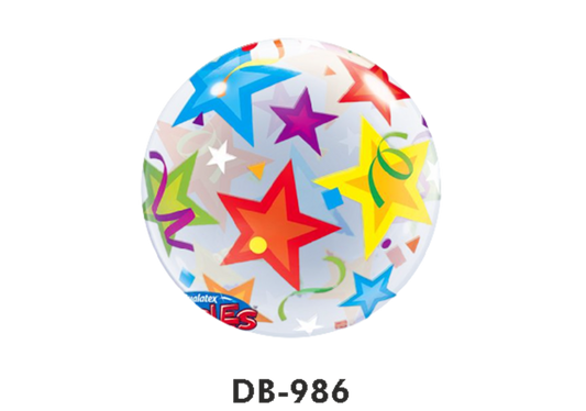 Deco Bubble grosse und kleine Sterne ⌀ 56 cm