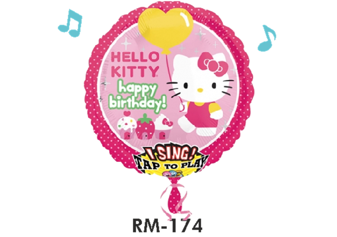 Musikballon Ø 71 cm Hello Kitty Birthday