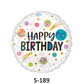 Folienballon Geburtstag / Happy Birthday Smiling Galaxy Ø 38 cm