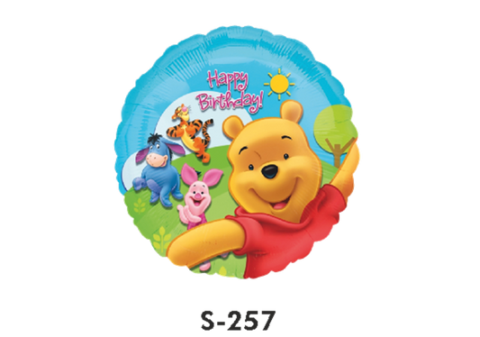 Folienballon Geburtstag / Happy Birthday Winnie Pooh Ø 38 cm