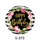 Folienballon Geburtstag / Happy Birthday Hibiscus Ø 38 cm