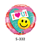 Liebe Folienballon I Love You Smiley Ø 38 cm