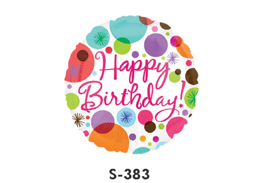 Folienballon Geburtstag / Happy Birthday Punkte Ø 38 cm