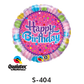 Folienballon Geburtstag / Happy Birthday Punkte und Strahlen ⌀ 38 cm