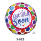 Folienballons Get Well Soon Punkte Bunt ⌀ 38 cm