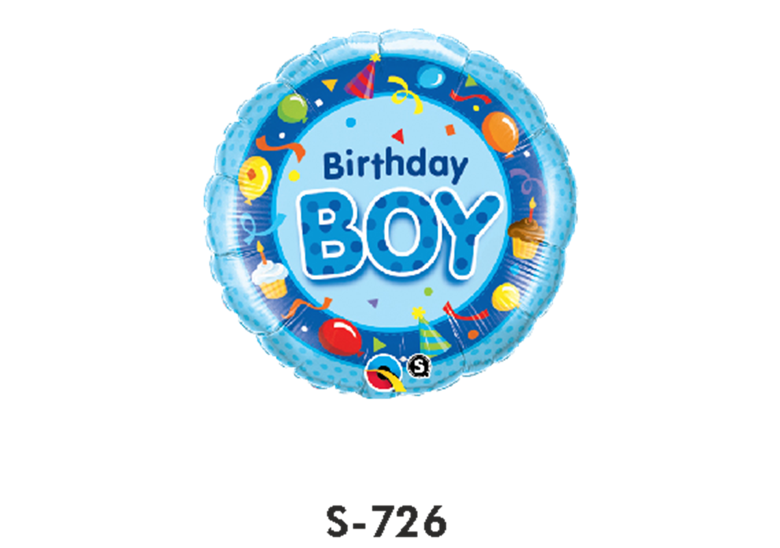 Folienballon Geburtstag / Birthday Boy Blau Ø 38 cm
