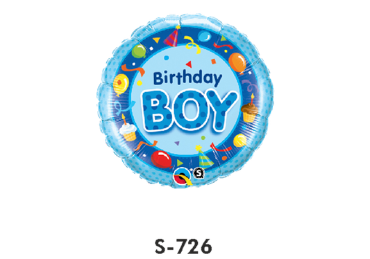 Folienballon Geburtstag / Birthday Boy Blau Ø 38 cm