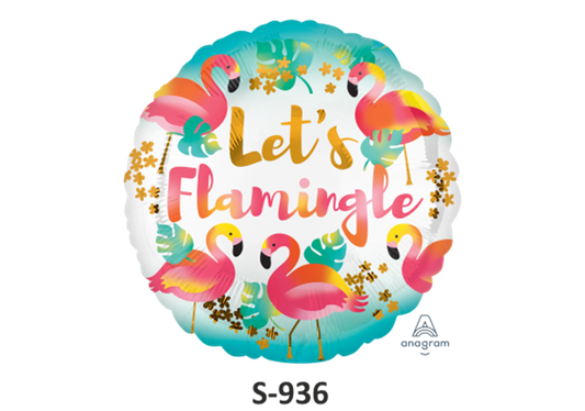 Folienballons ⌀ 38 cm Let's flamingle