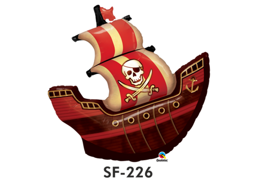 Folienfigur Piratenschiff 102 cm